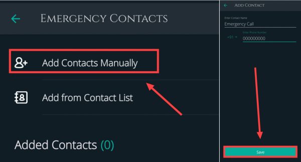 Add contact manually 