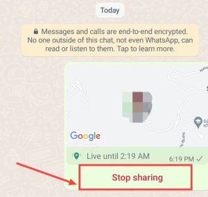 Stop sharing 